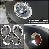 Año del modelo: 2007-2009 DINGMINGMING Cubierta de la luz 4pcs / Set Niebla Delantera Trasera Cromado de plástico ABS en Forma for el Nissan Qashqai en Forma for el/Ajuste for Dualis J10 2007-2009 de Accesorios