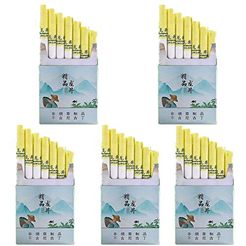 HUWOYMX Green Tea Herbal Cigarettes Peony Tea Smoke, Chinese Herbal