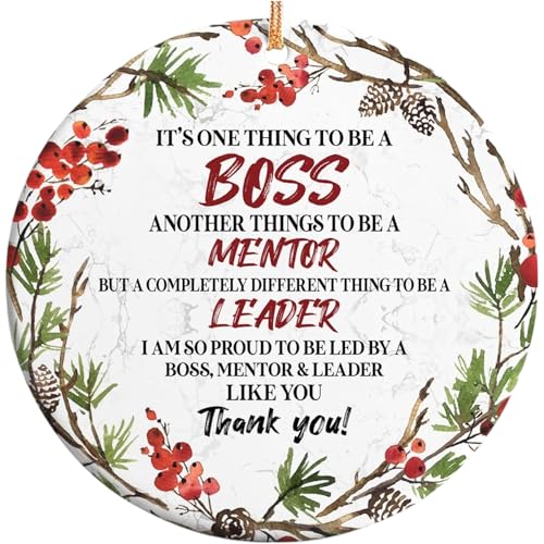 Decorlion 2025 Christmas Ornament - Boss Mentor Leader Thank You Coworker Ceramic Ornament
