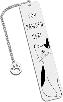 Funny Cat Bookmarks for Women, Metal Cute Bookmarks, Cat Lover Gifts, Book Lovers Gifts, Cat Gifts for Friends, Cat Themed Gifts, Bookish Gifts for Book Club, Reading Accessories for Book Lovers