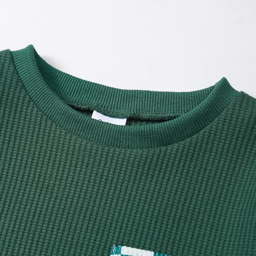 Image of Kid Toddler Boy Clothes Color Block Sweatshirt and Casual Pants 2Pcs Boys Fall Winter Outfits 1-5T