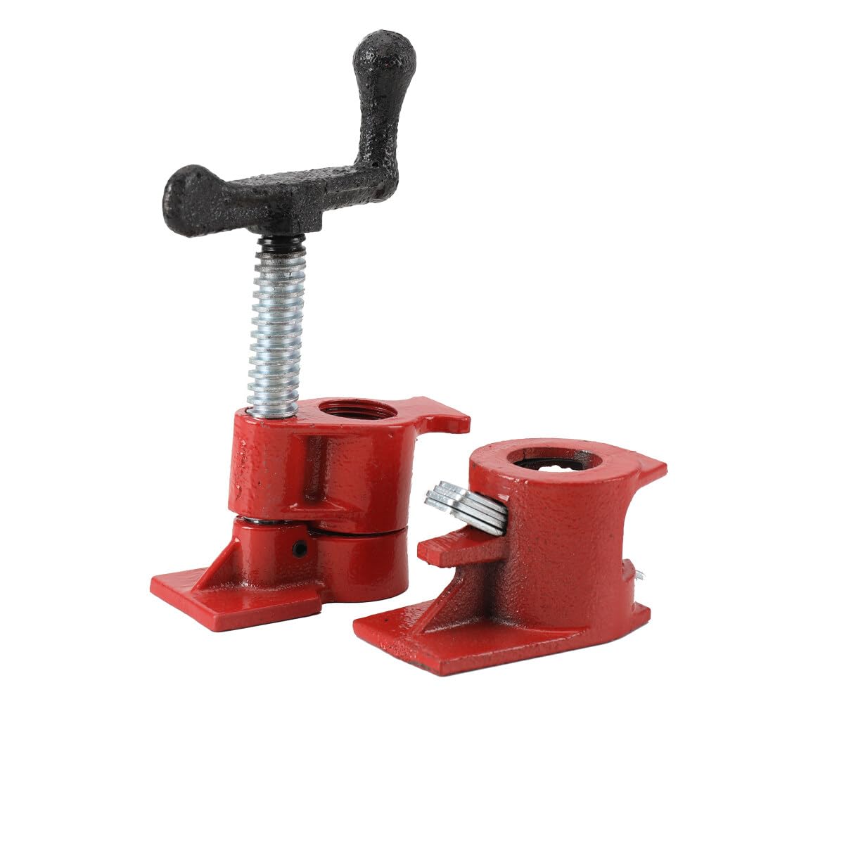 Juego de abrazaderas de tubo, abrazaderas de trabajo de metal de hierro, kit de herramientas de encolado de liberación rápida para carpintería y proyectos de bricolaje