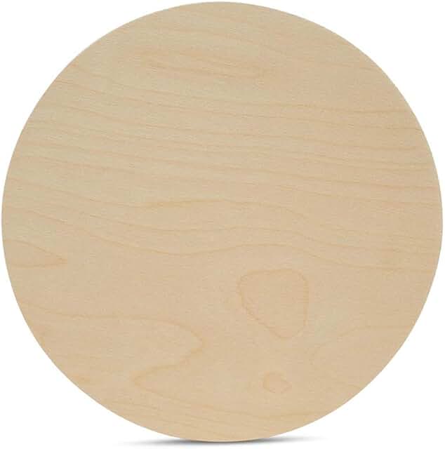 Wood Circles 15 inch, 1/4 Inch Thick, Birch Plywood Discs, Pack of 1 Unfinished Wood Circles for Crafts, Wood Rounds by Wo...