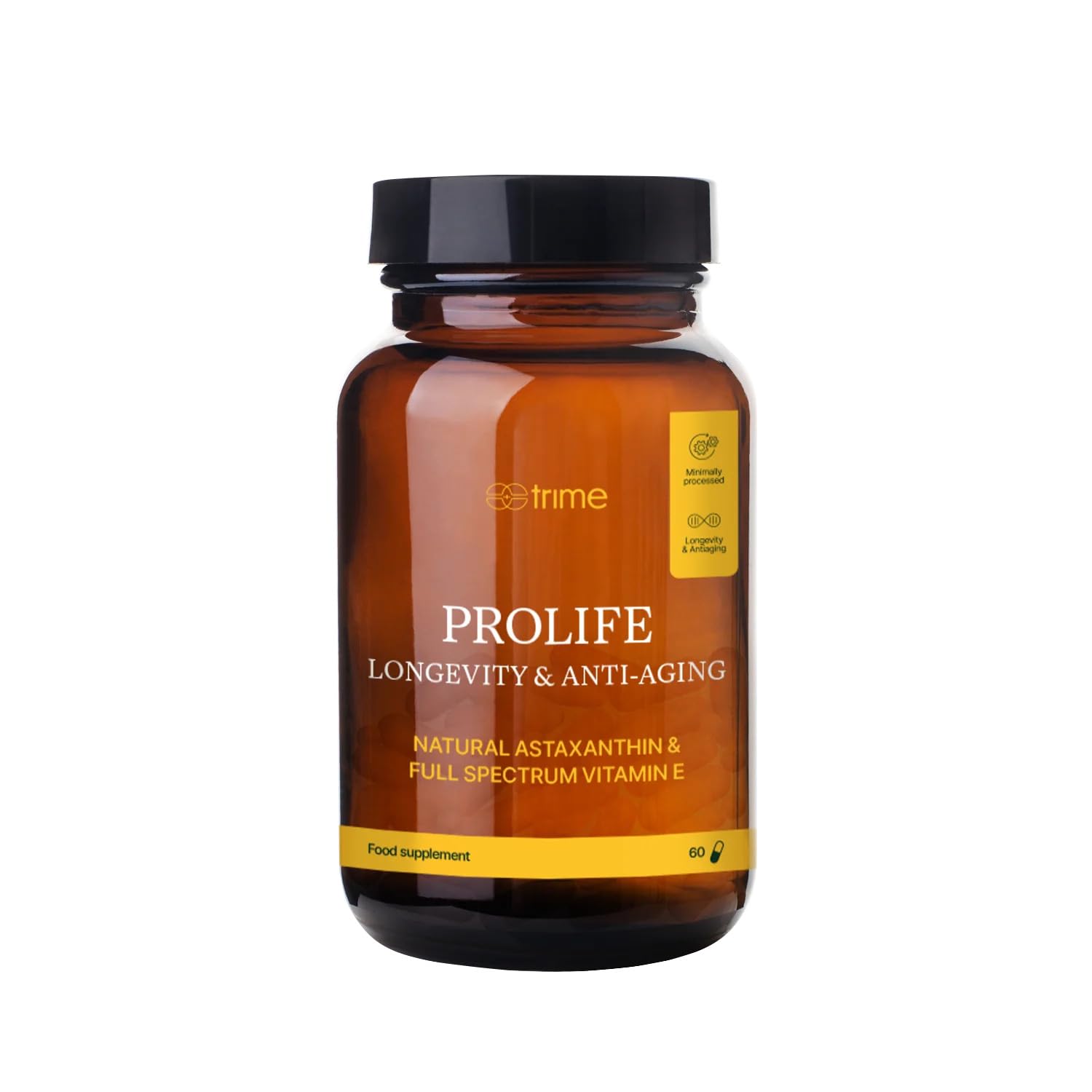 Vitamina E Full Spectrum + Astaxantina Natural 60 Cápsulas Veganas | Vitamina E líquida pura, antioxidantes, suplemento vegano, apoyo a la salud celular