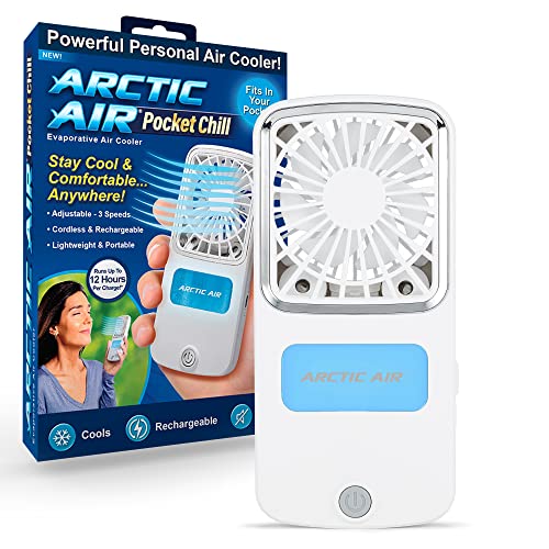 Arctic Air Pocket Chill Handheld Mini Fan, Portable Personal Cooling Fan