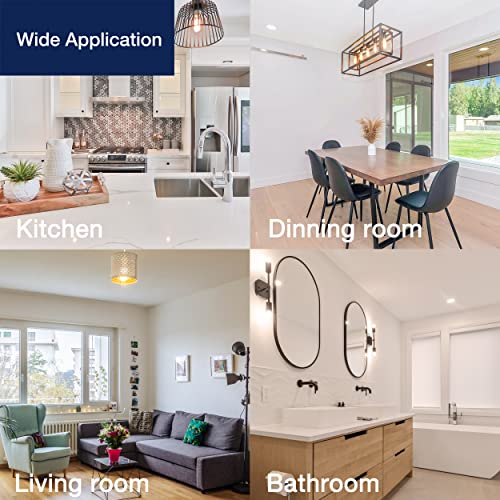 Flsnt Led Edison Bulbs 100W Equivalent, St19 Dimmable Vintage Led Light Bulbs, 2450K Warm White, 8W, 900Lm, E26 Base, Amber Glass, 6 Pack #TOP6