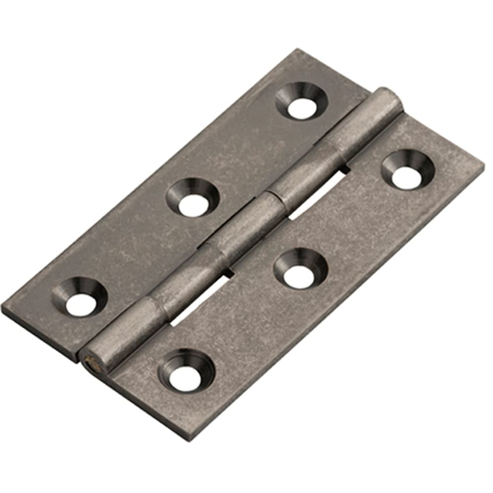 Loops Pair 64 X 35 X 2Mm Cabinet Hinge Pewter Metal Small Cupboard Door
