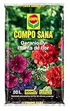 Contenido: 1 x COMPO SANA Geranios y Planta de Flor, con guano natural y perlita, 20 L