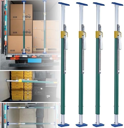 Cargo Stabilizer Bar,Ratcheting Cargo Holder.Adjustable Cargo Bar for Pickup Truck Bed - Secures Cargo Up to 440 lbs, Beds - Essential Accessory for Safe Transport and Stability，（Packof4，1.8