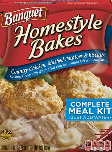 Homestyle Bakes Country Chicken, Mashed Potatoes, and Biscuits 30.85 oz (Pack of 4)