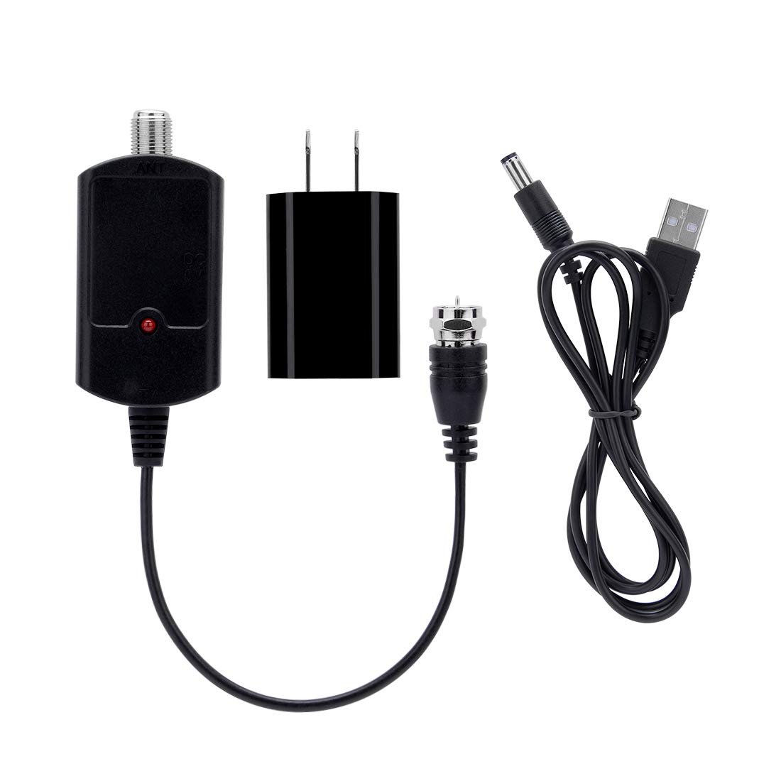 Aexit 50 mil Cyfrowa antena HDTV ze wzmacniaczem (U-_K p-lug)(50 Miles avec antennes Plat numérique Alimenté par USB Digital TV Plat Antenne (Prise U-_K)