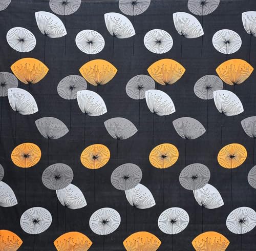 Image of Prime Collection 225 TC Cotton-Blend Fabric Single Sized(90x60) Inch 1 Bedsheet with 1 Pillow Covers - Single Bedsheet for Single Bed (Grey & Orange)