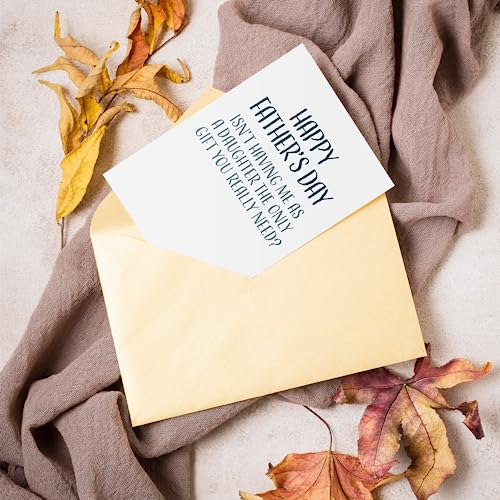 Modern Wit Funny Fathers Day Card, Fathers Day Card, Single 4.25 X 5.5 First Fathers Day Card With Envelope, Blank Inside, Happy Fathers’ Day Isn't Having Me As A Son The Only Gift You Need? #TOP4