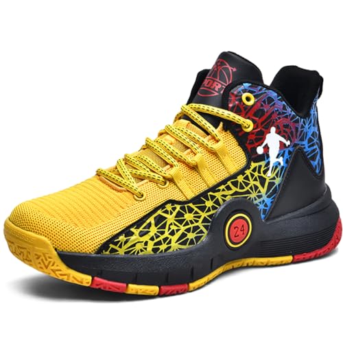 Kmrlofiy Chaussures de Basket-Ball Homme Baskets et Chaussures de Sport pour Homme Chaussure de Basketball Mode Antidérapantes Chaussures Sport Sneaker (BKT-M4, 42EU)