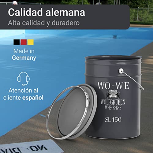 Miniatura 5 de Wo-We Pintura De Resina Epoxi Para Piscinas - Revestimiento Duradero Para Cemento Y Baldosas Sl450 Turquesa Pastel - 10kg