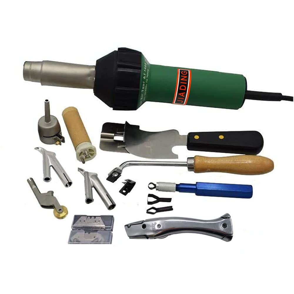 110V 1600W Plastic Welding Gun PVC Hot Air Kit Heat Gun Industrial Professional Welding Tool Plastic Case Packing — view 2