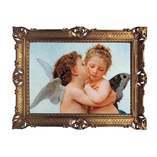 Lnxp Vacker målning 90 x 70 cm – amor- och psyke-barn – detalj – W. Bouguereau – bild bilder barockram antik renässans som målning och högkvalitativ konstreproduktion sakral konst