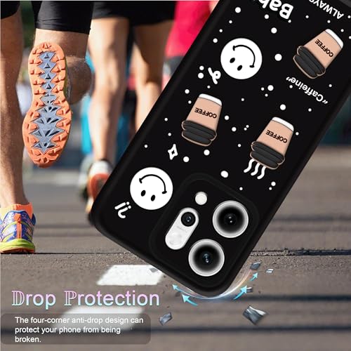 Image of amazon basics Back Case Cover Compatible for Oppo Reno 14 Pro 5G | Cute Fun Cartoon 3D Ball | Coffee Silicone Case | Camera Protection | Body Protection | Shock Proof | Color Black