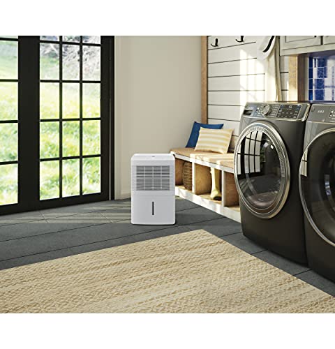 Ge Portable Dehumidifier 20 Pint, Perfect For Bedroom, Basement & Garage, Ideal For High Humidity Areas, Complete With Empty Bucket Alarm, Clean Filter Alert & Led Digital Controls, White #TOP1