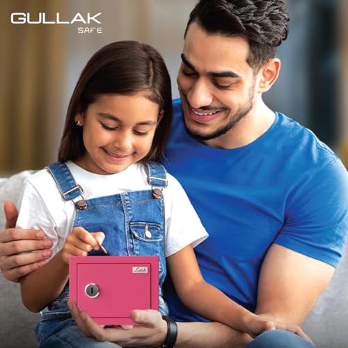 Image of Link Smart 2 Litres Gullak Safe Locker for Home & Office| 3-Year Warranty| Mechanical Key, CRCA Material, Laser Cut Design| Vibrant Saaving Bank| Weight : 0.9 Kg| Pretty Pink