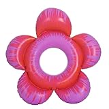 Donut Schwimmring Erwachsene Schwimmen aufblasbar PVC Verdickung Sommerpool Blumenmuster Swimmingpool Floß Freizeit Wasserpark Partyspielzeug Spielzeug Für Partyversorgungen im Freien