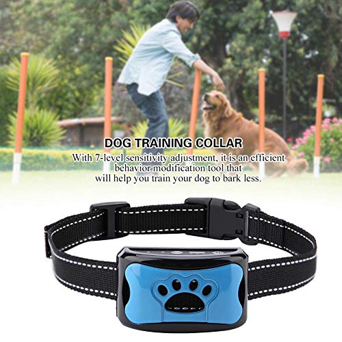 Coleira de controle de latido, adestramento para cães, pequena, média, grande, ajustável, USB, recar