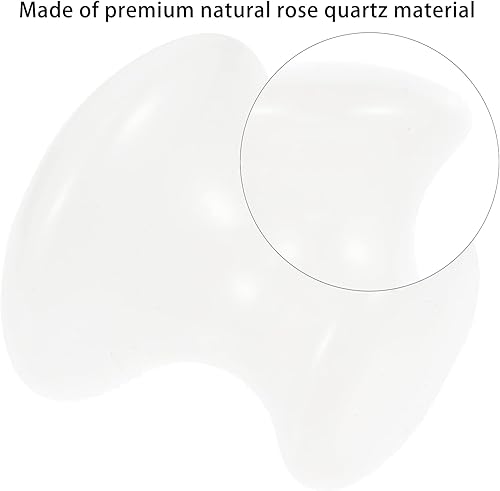 Miniatura 4 de COHEALI Piedra Guasha de cuarzo rosa de cuarzo rosa  Tablero en forma de hongo hecho a mano de cristal natural de cuarzo herramienta de raspado de