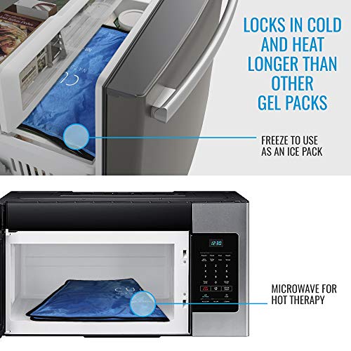 Extra Large Hot And Cold Therapy Gel Pack With Cover By Cureve (21" X 13") - Reusable Ice Pack For Injuries, Aches And Pain On Back, Legs, Shoulders And Arms #TOP3