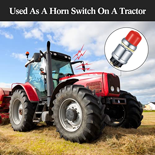 image for TOODOO Engine Start Push Button Momentary 12v and 24v Waterproof Switc