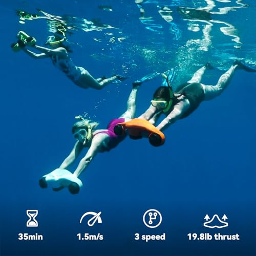 image for Asiwo Underwater Scooter, Sea Scooter Dual Motors with Action Camera M