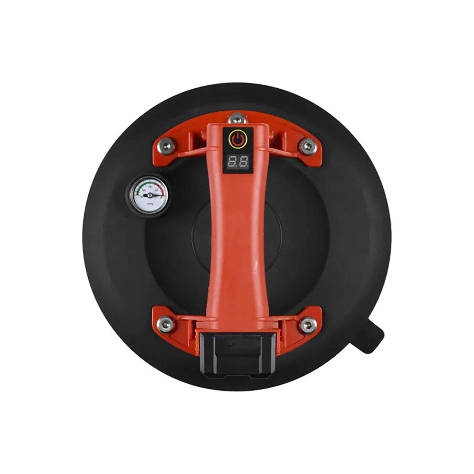 Dcdcd 8Inch Type C Red Electric Vacuum Suction Cup Led Intelligent With Pressure Gauge Air Pump Heavy Duty Vacuum Lifter For Tile Glass Manual Lifting(8Inch Type C Red)