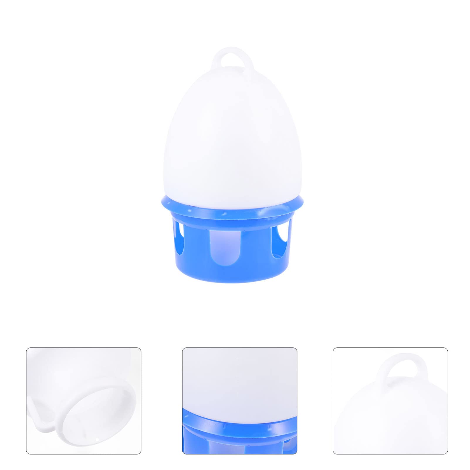 Abreuvoir pour Pigeons avec Échelle, Bouteille D’Eau Auto 1 Pièce | Pvc Bleu, Forme Ronde, Démontable et Facile à Nettoyer, Usage Domestique pour Oiseaux et Perroquets
