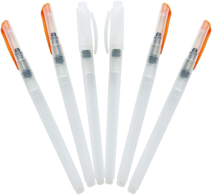 6 Stück Wassertankpinsel Set - Auffüllbare Aquarell Pinsel Für Künstler & Kinder