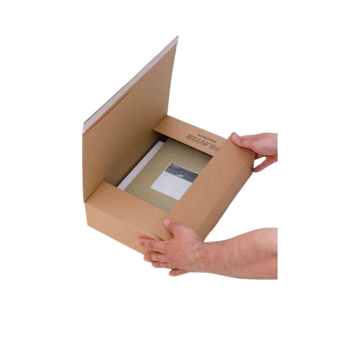 120 Versandkartons 160x130x70 mm mit Automatikboden, Selbstklebestreifen & Aufreißfaden von MA-Verpackungen