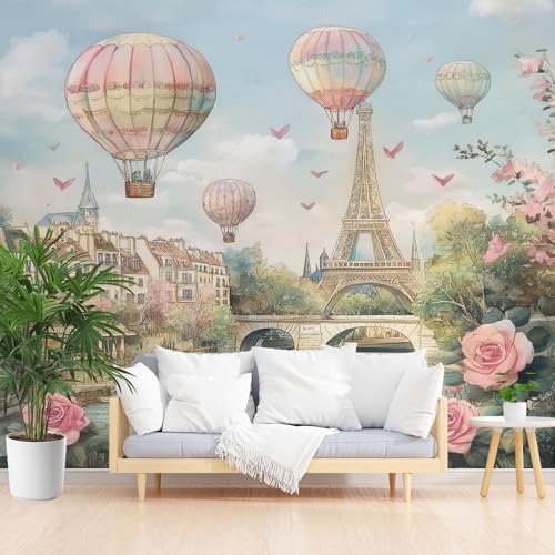 Papier peint Tour Eiffel autocollant pour rénover un mur sans colle - 2