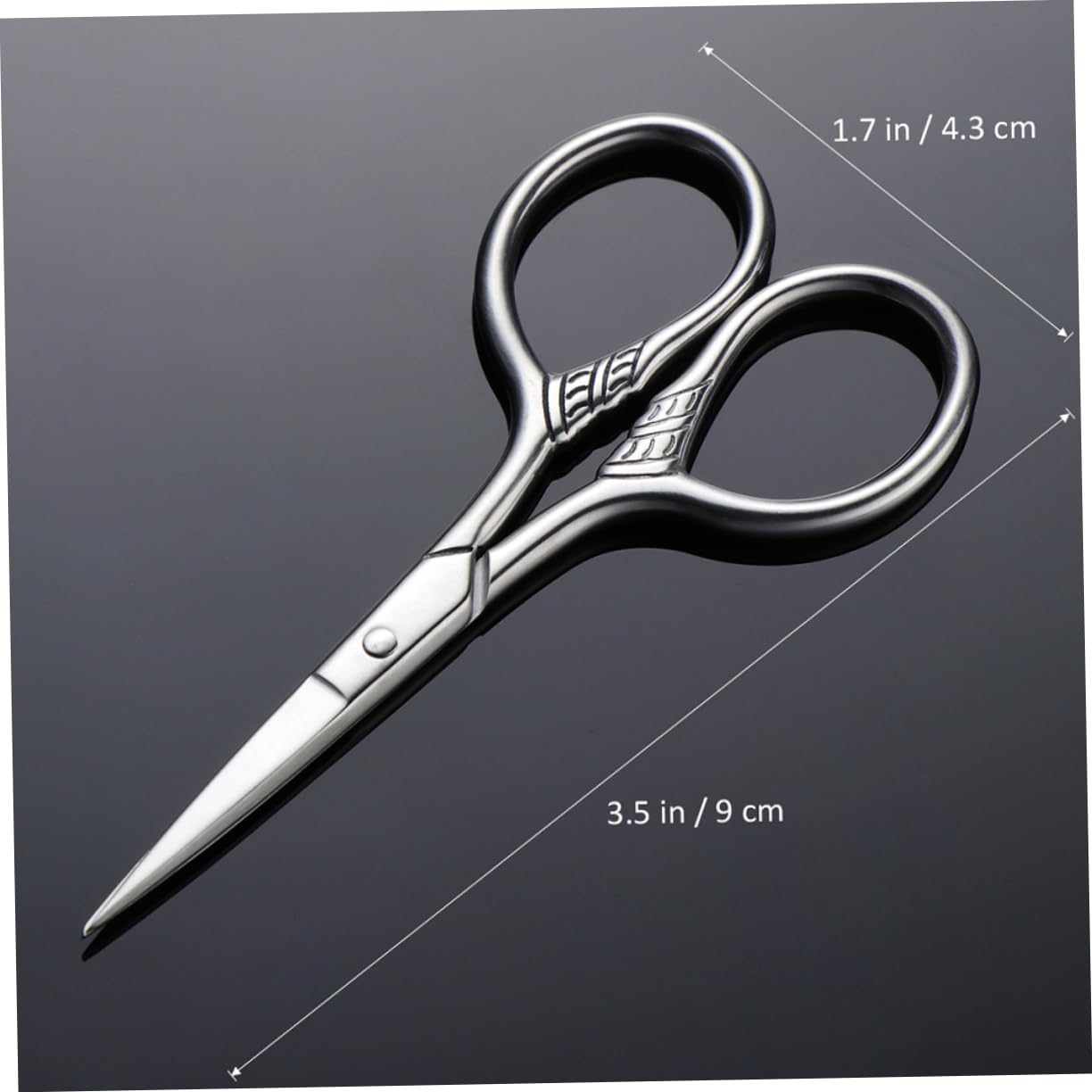 POPETPOP 6pezzi Forbici Da Barba Acciaio Inossidabile Per Rifinitura Precisione e Stile Argento Per Uso Professionale Parrucchieri e Saloni