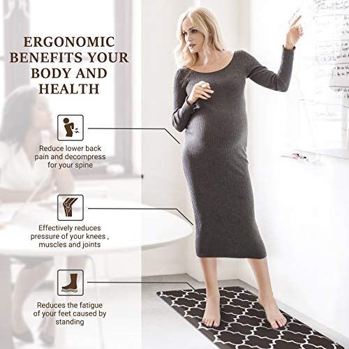 WISELIFE Kitchen Mat Cushioned Anti-Fatigue Rug, 17.3"x 39", Chocolate by WISELIFE - Used condition - Image 6