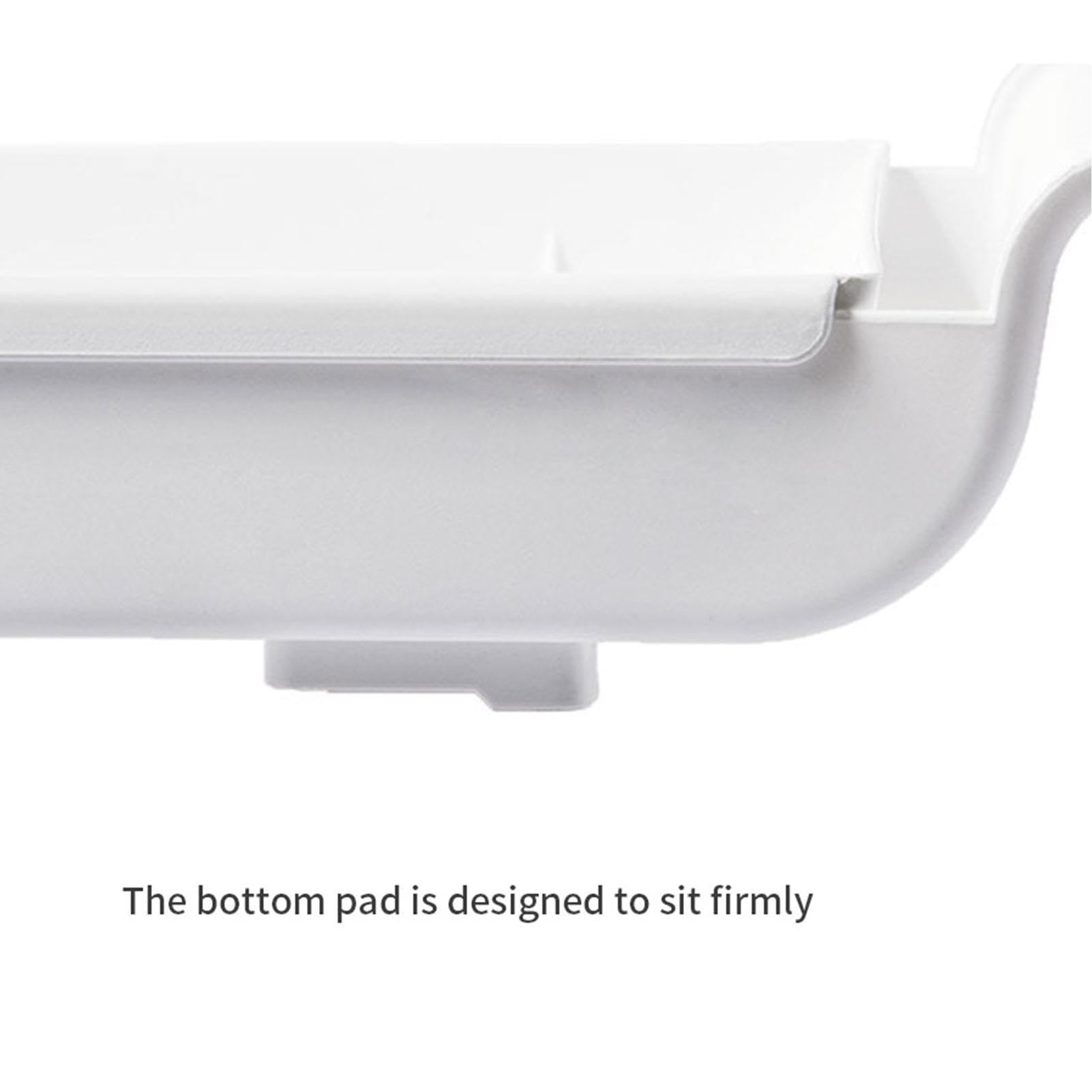 Generic 1 bandeja de baño de plástico de 55 a 78 cm, organizador de bañera ajustable, bandeja de almacenamiento sobre la bañera, bandeja de bañera, estante de baño blanco/negro para vino, taza,