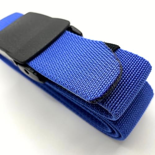 Elastic No Metal TSA Travel Stretch Colorful Web Belts with Key Ring Strap, Plastic Buckle Adjustable Belt4