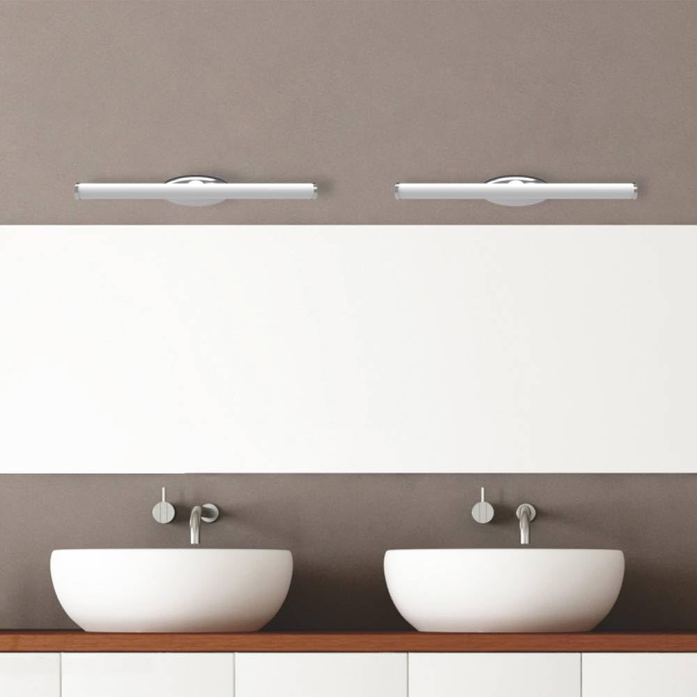 BARCELONA LED - Aplique Espejo Baño LED 6W | Luz para Espejo de Baño. Lámpara de Pared Interior IP44, resistente al agua. Diseño Moderno en Cromo y Mate Opal