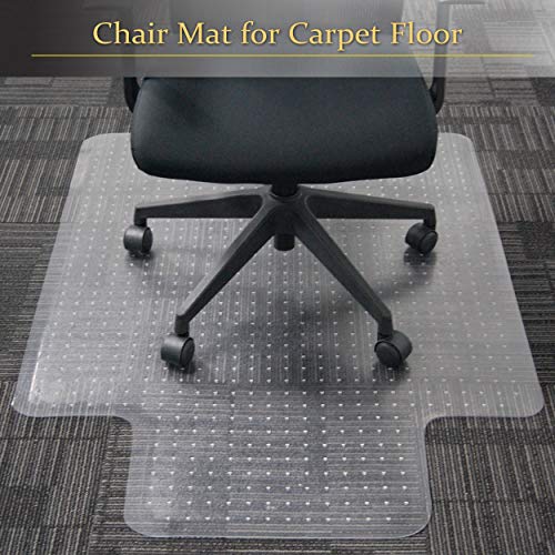 Sillamate CARPET3648 Plastic Office Chair Mat For Carpeted Floors, 36'' X 48'' Heavy Duty Floor Mat, Eco-Friendly Series Studded Carpet Desk Chair Mats thumb #2