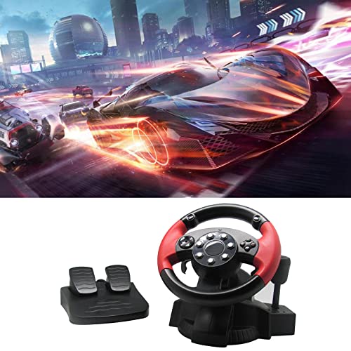 Image of BNFGaming Racing Simulator Vibration PC Steering Wheel & Pedal for PS3 /PS2 - Compatible with PC, PS2, PS3