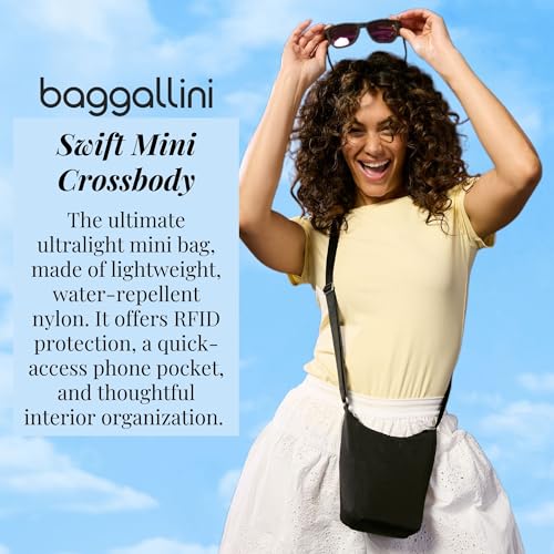 Image of Baggallini Swift Mini Crossbody Bag for Women - 4.5x7 Small Travel Purse with Crossbody Strap and RFID