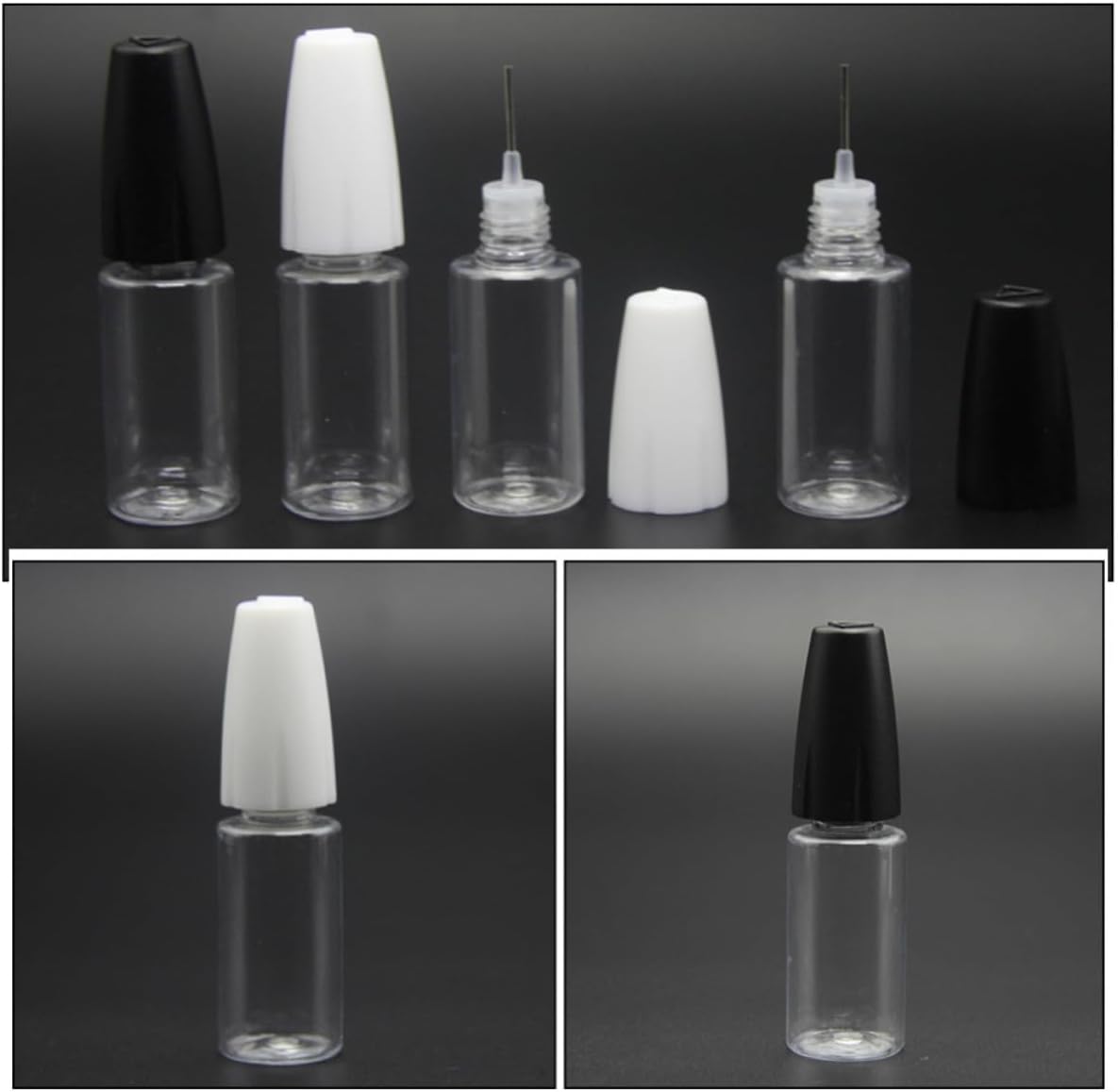 10ml Needle Tip Applicator Bottles 10pcs Pet Squeeze Bottles with Caps for Precise Storage and Dispensing of Epoxy and Latex, for Scientific Laboratories and Artists
