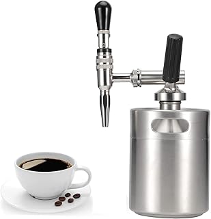 Nitro Cold Brew Coffee Maker, 2L Nitrogen Gas System Coffee Dispenser Kit, Nitro Coffee Machine, Keeps Carbonation for Craft Beer Draft and Homebrew, for Home Kitchen Brewing Beer
