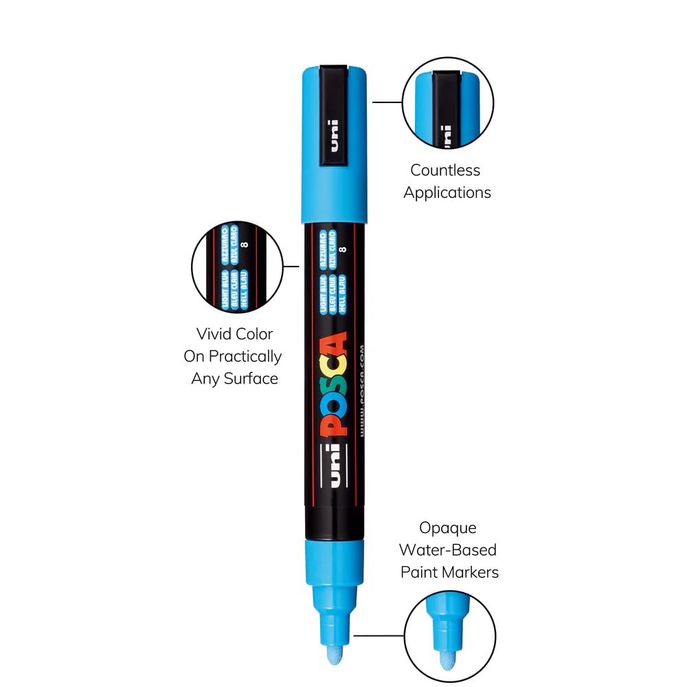 POSCA 8 Color Markers - 5M Set -6 POSCA 8 Color Markers - 5M Set -6