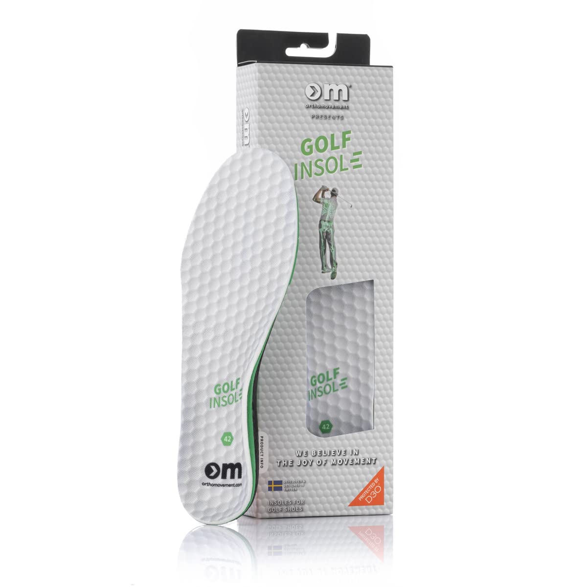 OM Ortho Movement Golf Insole Soletta, Maggior Equilibrio Durante lo Swing. Sostegno Arco Plantare (45)