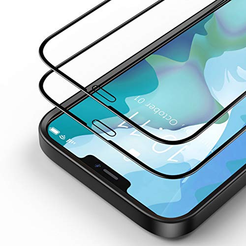 Bewahly iPhone 12 Pro Max Screenprotector Glas [2 Stuks], 3D Full Cover Tempered Glass Screen Protector 9H Gehard Glas Beschermfolie voor iPhone 12 Pro Max 6.7" - Zwart