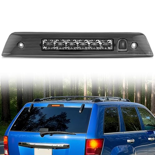 Image of Nilight Third Brake Light Tail High Mount 3rd Stop Lights Smoked Lens Compatible with Jeep Grand Cherokee 2005 2006 2007 2008 2009 2010 Van SUV Rear Center Cab Lamp