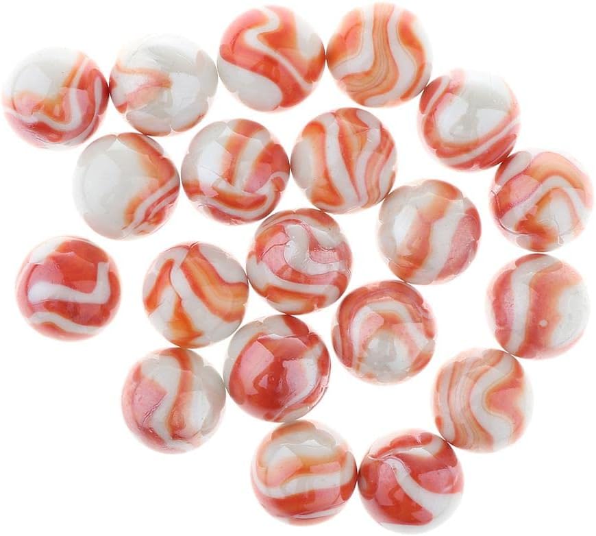 Colorful 25mm Glass Marbles Set - Develop Hand-Eye Coordination & Fine Motor Skills, Perfect for Chinese Checkers & Marble Run Games, Vase Filler & Fish Tank Decor - 20pcs